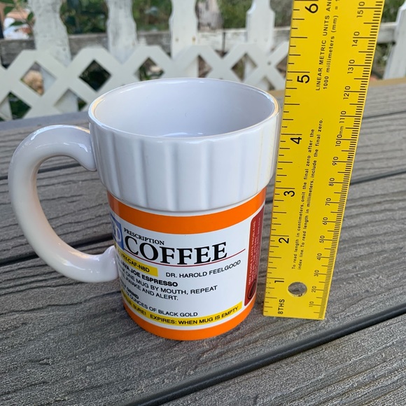 Prescription Mug Pill Bottle Coffee Cup Pharmacy 12 oz. Rx Big Mouth Toys - Picture 9 of 11